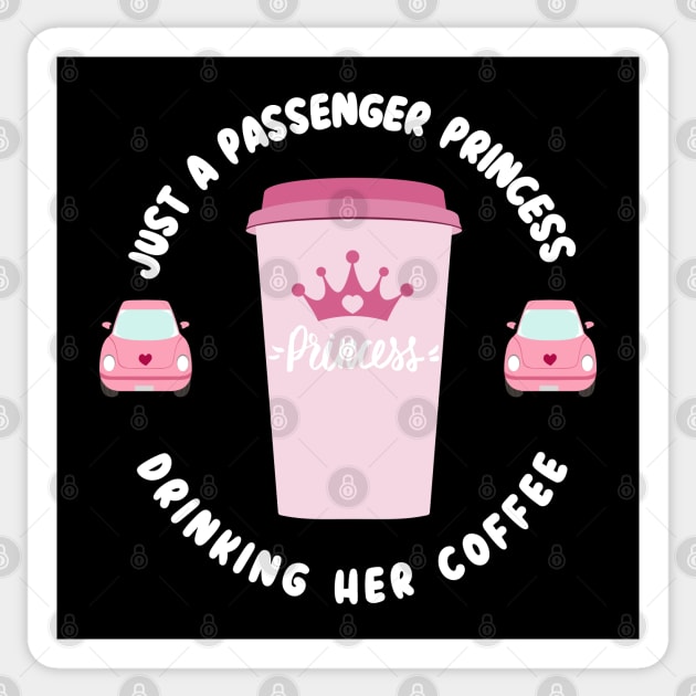 Passenger Princess Coffee Sticker by Janickek Design